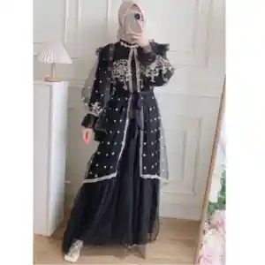Dress Hitam Full Brokat