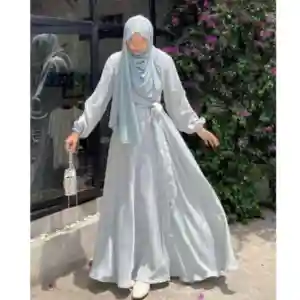 Gamis Beraksen Pita di Pinggang